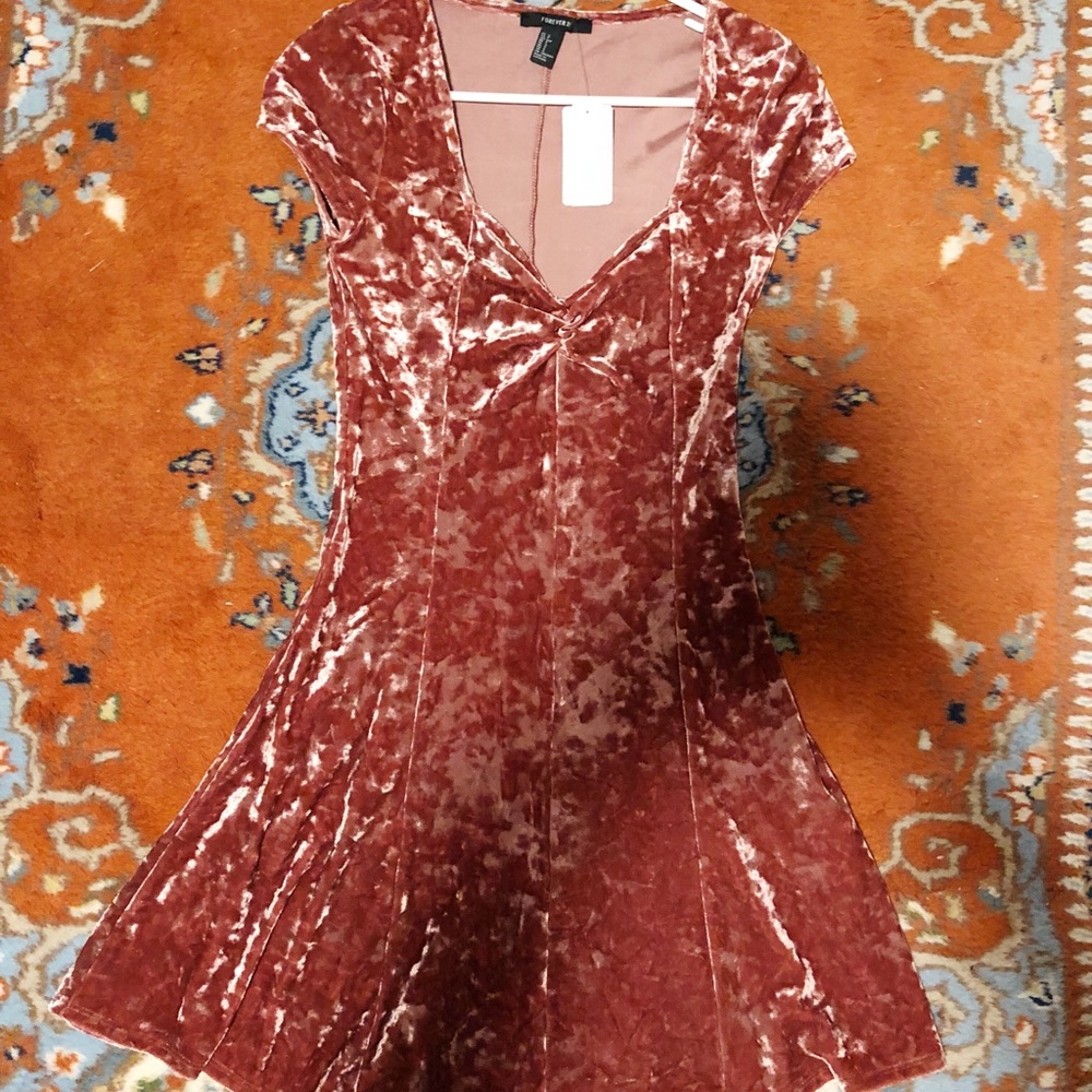 Forever 21 Velvet Skater Dress